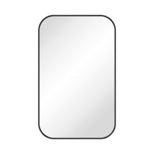 fienza black framed soft rectangle mirror at topware