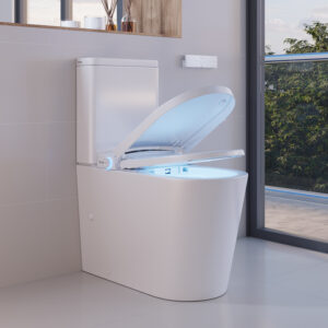 fienza sona smart toilet bidet with auto lid open at topware in lifestyle bathroom