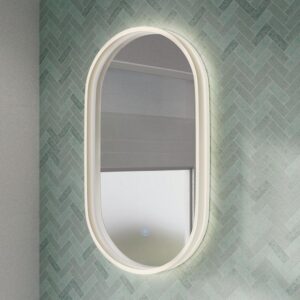 lifestyle fienza acrylic 535mm wide acrylic framed led mirror at Topware