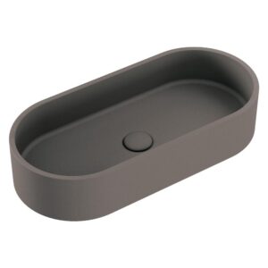 warm grey concrete fienza oval basin at topware