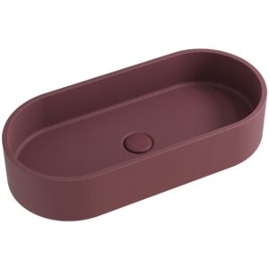 dark red Mulberry fienza oval basin at topware