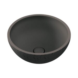Alba 362mm Round Warm Grey Concrete Above Counter Basin
