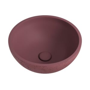 Alba 362mm Round Concrete Mulberry Above Counter Basin
