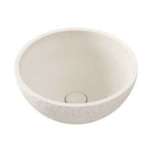 Alba 362mm Round Warm White Concrete Above Counter Basin