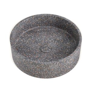 Jada 390mm Round Concrete Above Counter Basin, Lunar Terrazzo