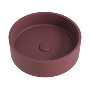 Jada 390mm Round Concrete Above Counter Basin, Mulberry