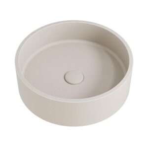 Jada 390mm Vanilla Round Concrete Above Counter Basin