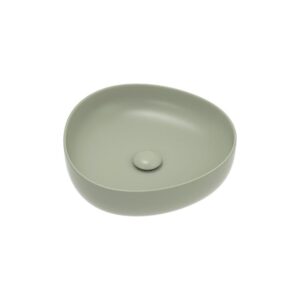 Pebble Small 400* 395mm Above Counter Basin in olive green color from Fienza at Topware bathrooms
