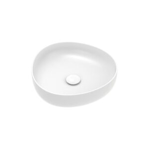 Pebble Small 400* 395mm Above Counter Basin in matte white color from Fienza at Topware bathrooms