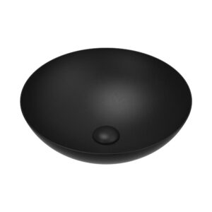 wide black ceramic basin from fienza