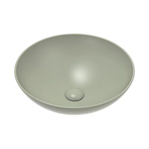 wide olive green ceramic basin from fienza