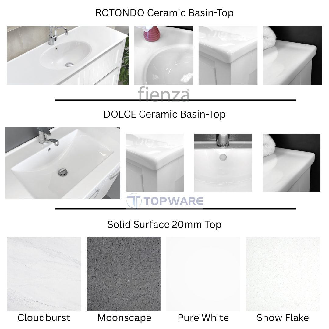 Hampton 750/ 900/ 1200mm Modern Vintage Wall Hung White Vanity - Image 3