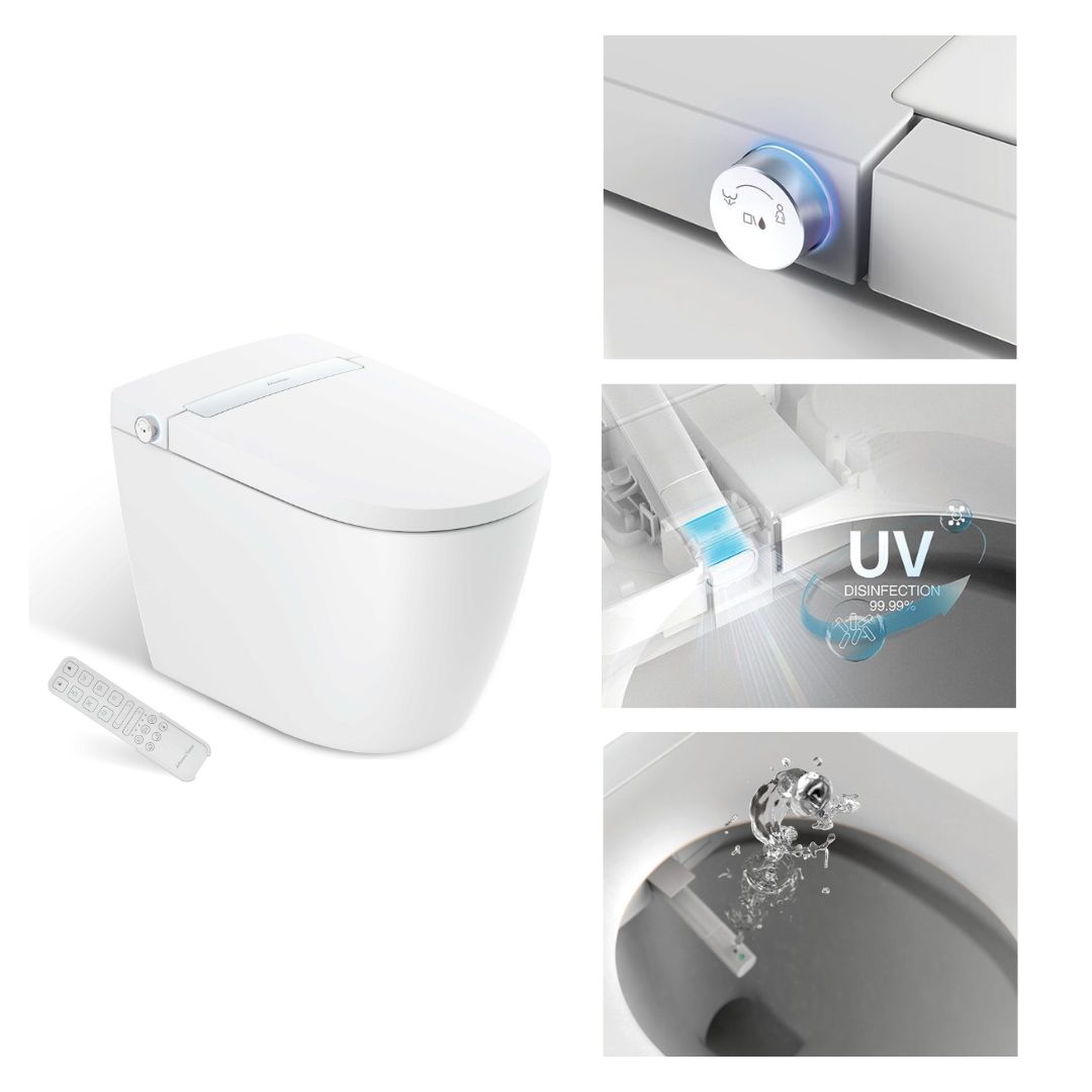 Avanzo Rimless Smart Toilet with Bidet Wash & Dryer and Auto Flush - Image 2